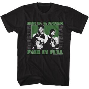 Eric B And Rakim Paid In Full Black Adult T Shirt